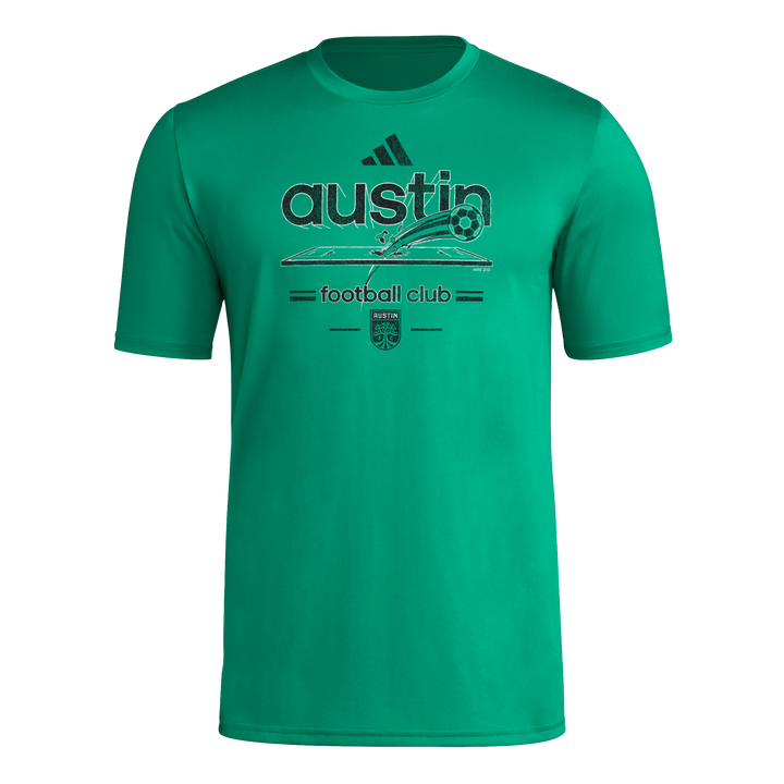 AUSTIN FC PREGAME TEE 25 VINTAGE FIELD TEE GREEN