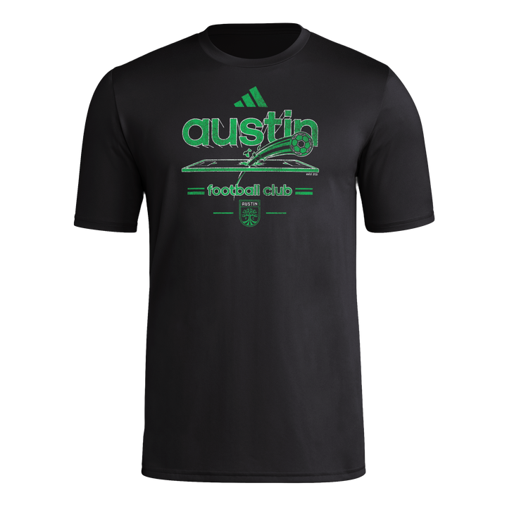 AUSTIN FC PREGAME TEE 25 VINTAGE FIELD TEE BLACK